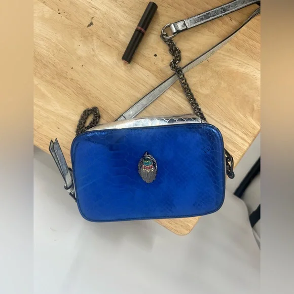 Kurt Geiger London Kensington Crossbody Blue and Silver Designer Women's Bag